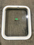 Used White Radius Non Opening Window : 17 1/2" W x 21 1/2" H x 1 1/2" D