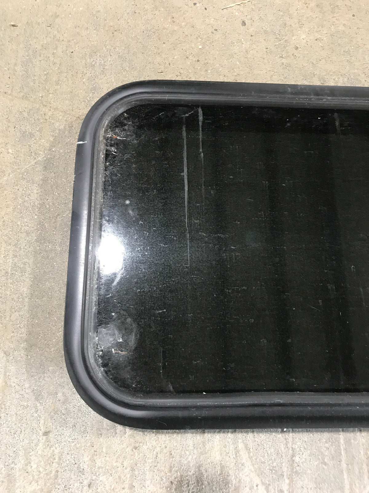 Used Black Radius Non Opening Window : 21 1/2