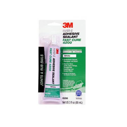 3M 4200 Fast Cure Adhesive Sealant - 3 Ounce Tube; White - 05260 - Young Farts RV Parts