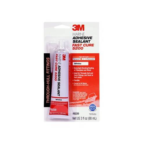 3M 5200 Fast Cure Adhesive Sealant - 3 Ounce Tube; White - 05220 - Young Farts RV Parts