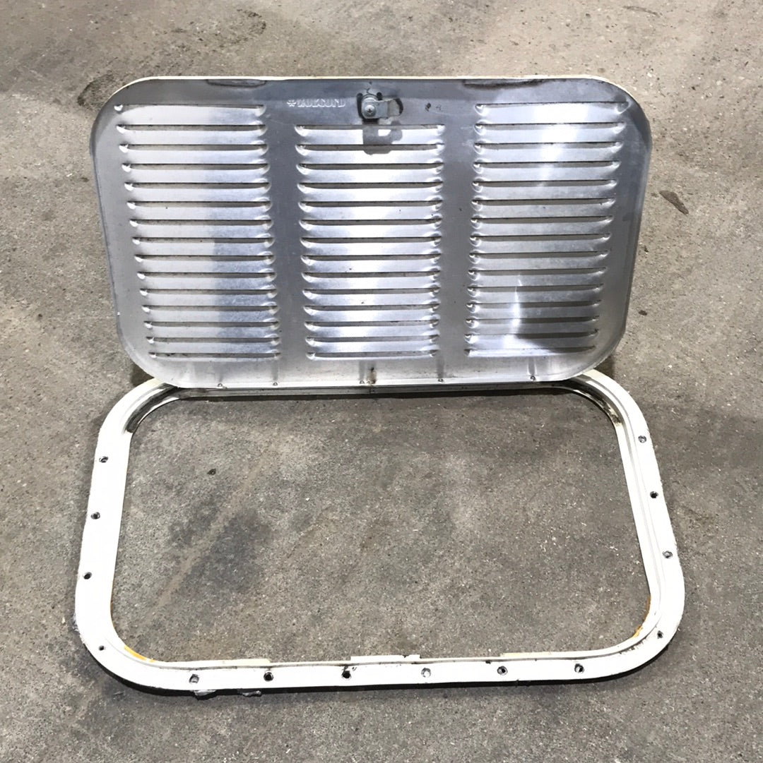 Used Retro NORCOLD 616009/ DOMETIC (P/N UNKNOWN for RM2214R) - Off White Vent Door with Silver Trim