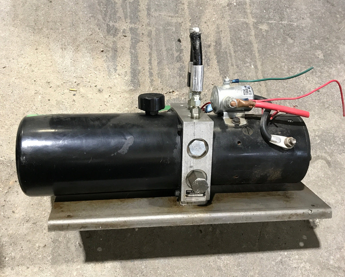 Used JS BARNES RV Slide Out Hydraulic Pump/Motor/Tank Assembly