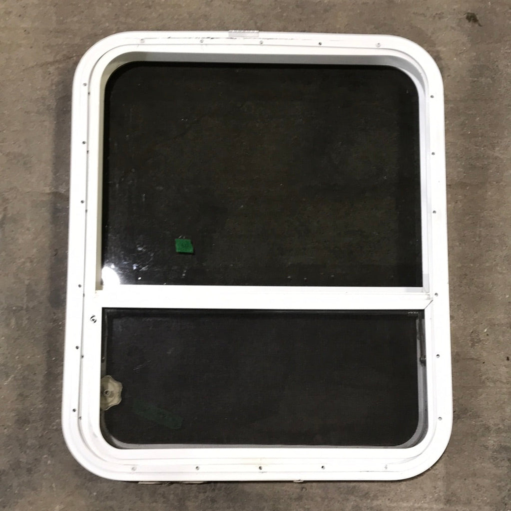 Used White Radius Opening Window : 28 1/2" W x 23 1/2" H x 2" D