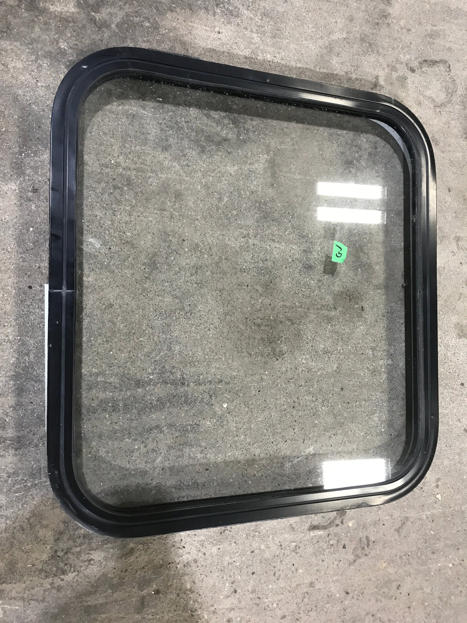 Used Black Radius Non-Opening Window : 23 1/4