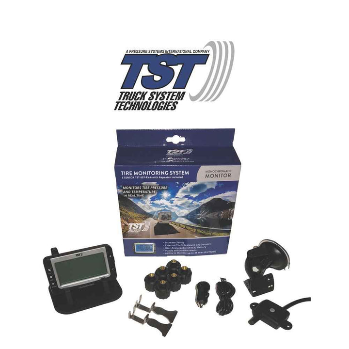 507 Tire Pressure Monitoring System w/6 Tire Snsr/Rep Batt/Rep - Young Farts RV Parts