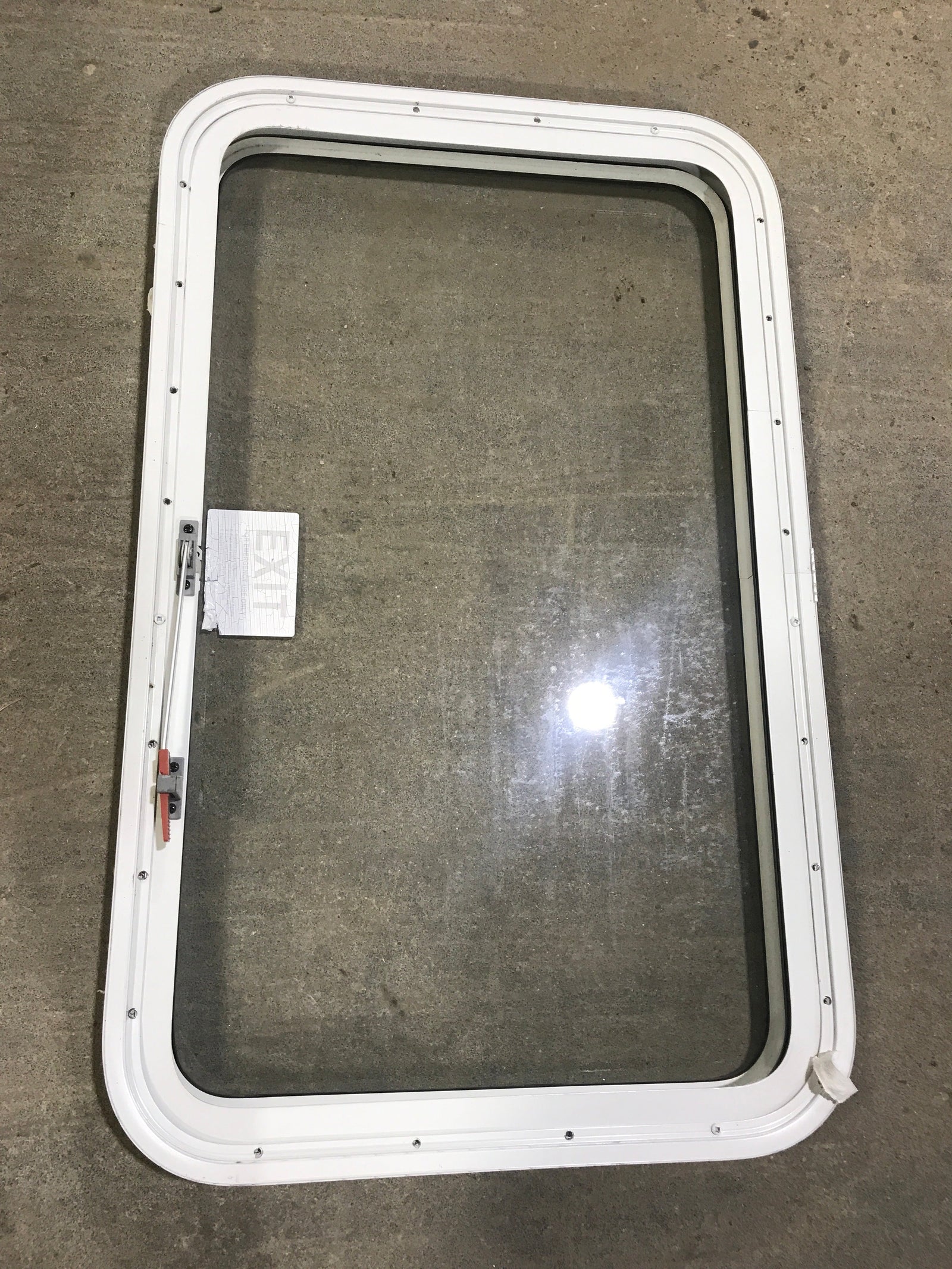 Used White Radius Emergency Opening Window : 35 1/2