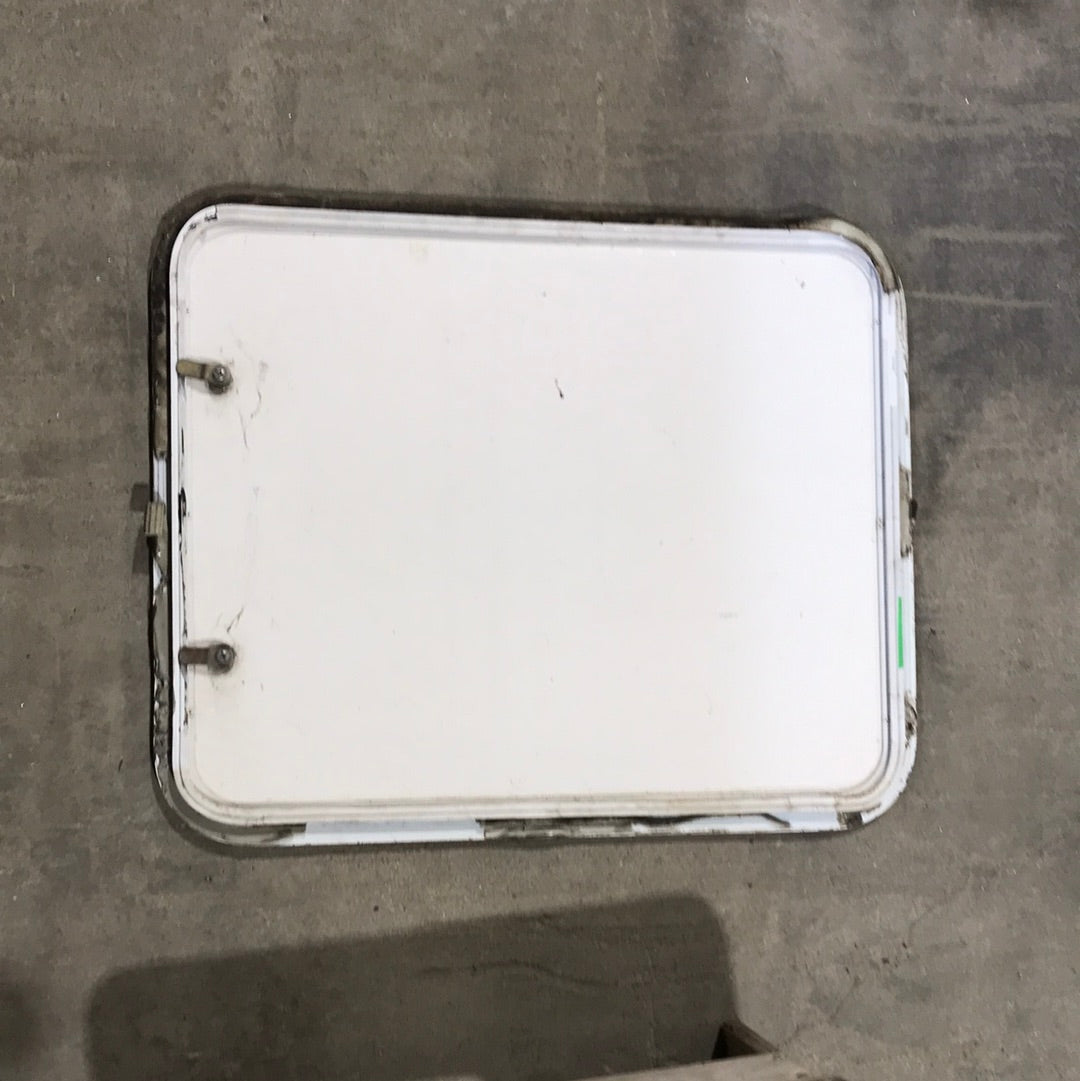 Used Radius Cornered Cargo Door 27 1/4" x 22 1/4" X 1" D - Young Farts RV Parts