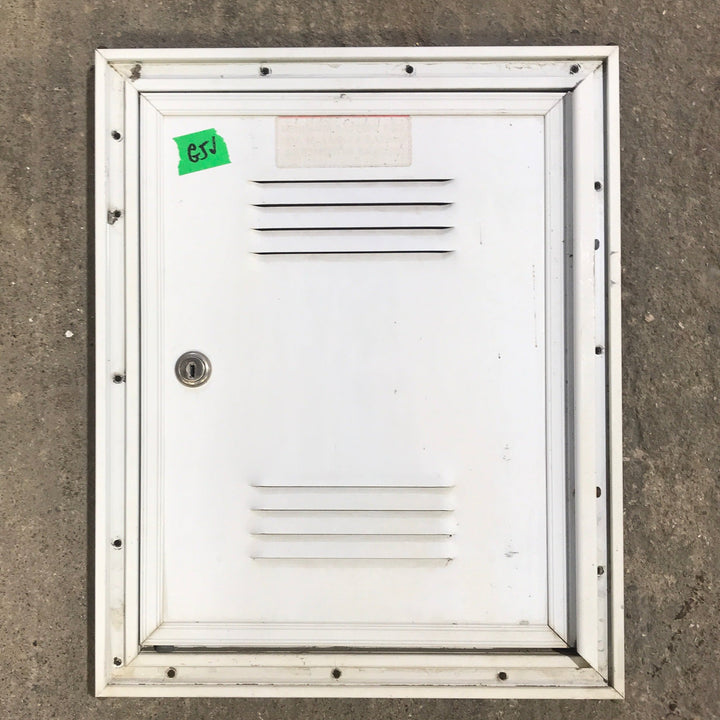 Used Squared Cornered Battery Cargo Door - 10 3/4" x 13 3/4" x 1/2 "D