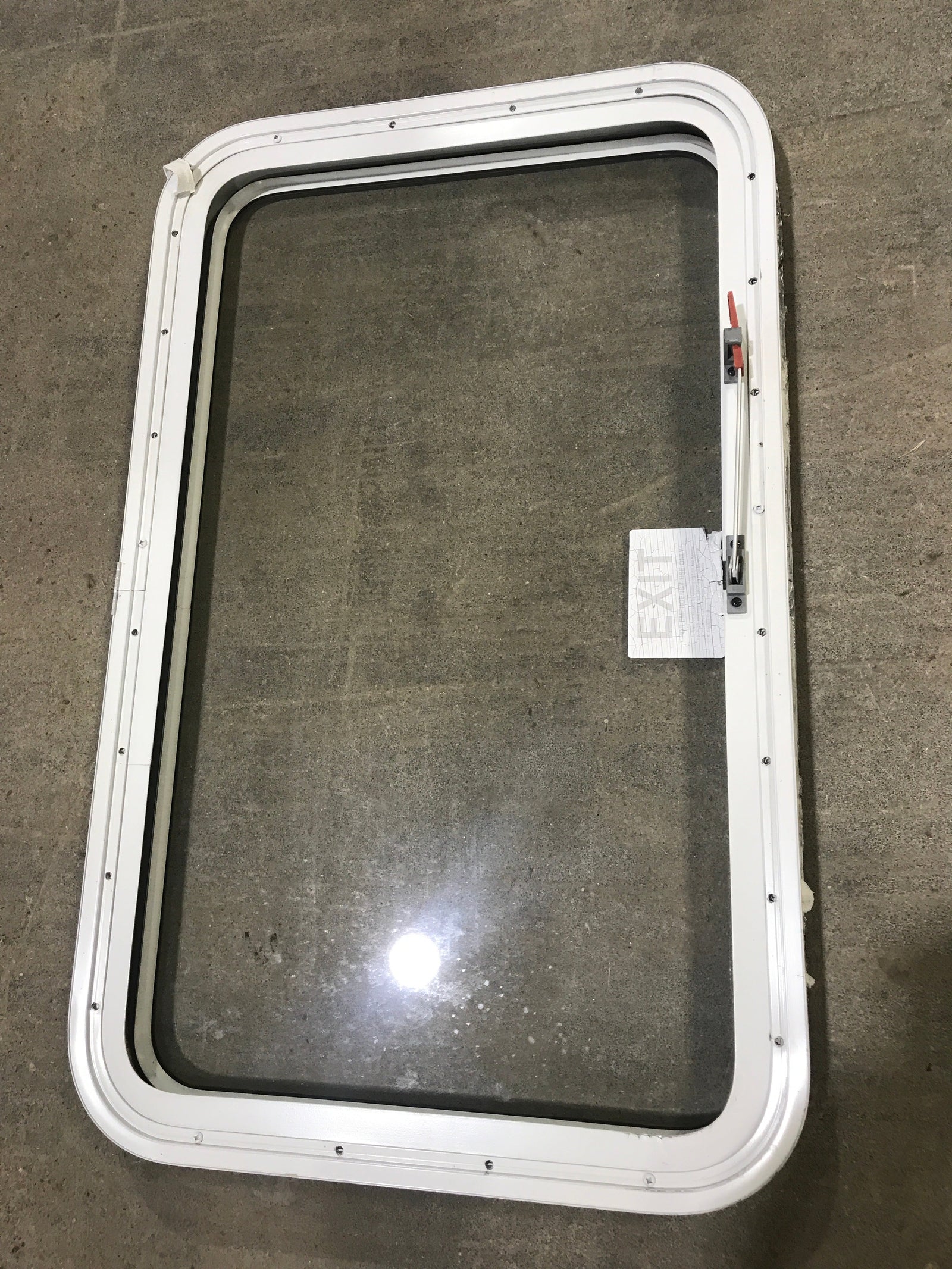 Used White Radius Emergency Opening Window : 35 1/2