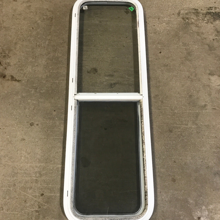 Used White Radius Opening Window : 48" W x 14 3/4" H x 1 7/8" D