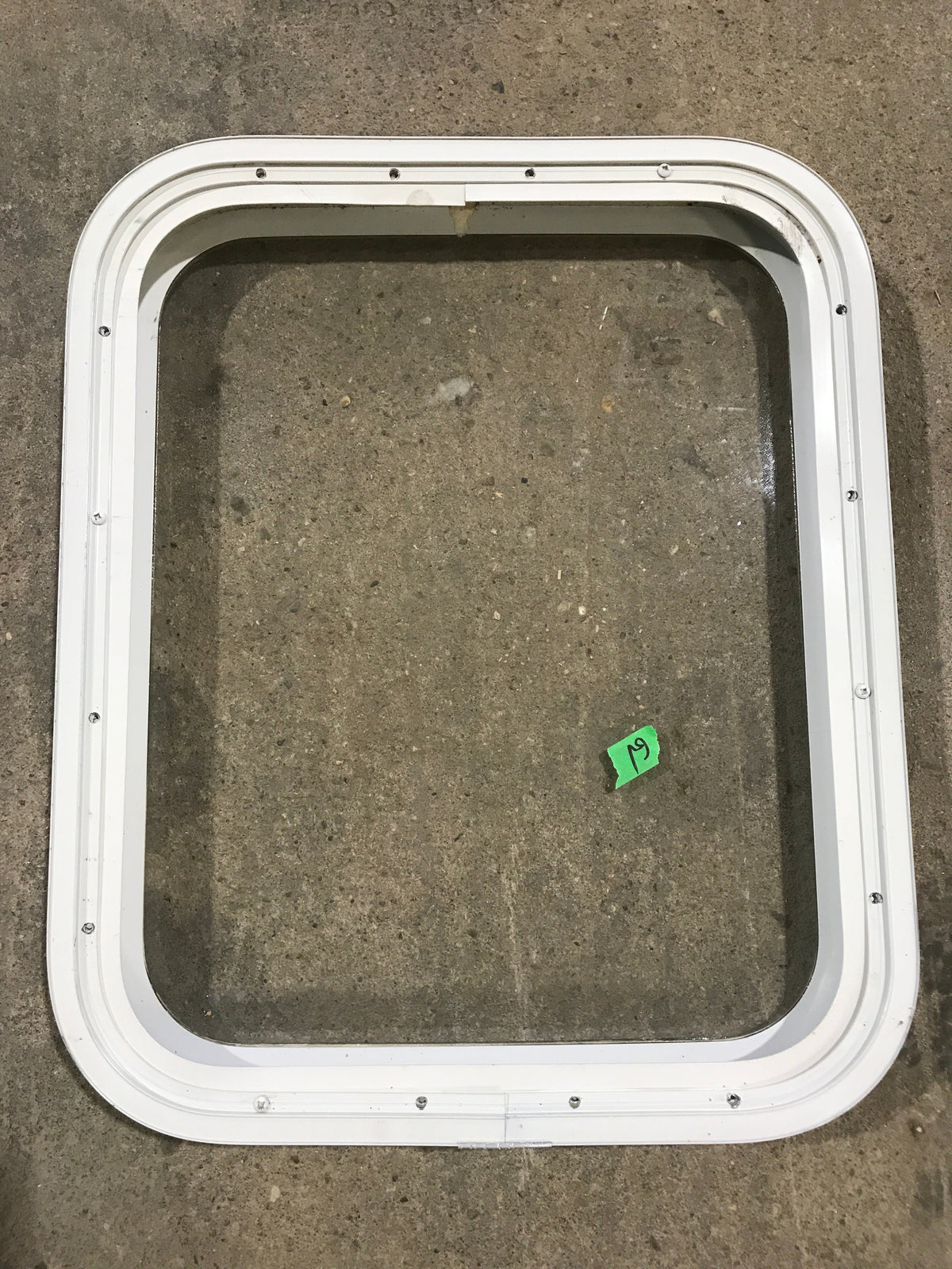 Used White Radius Non Opening Window : 17 1/2