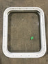 Used White Radius Non Opening Window : 17 1/2" W x 21 1/2" H x 1 1/2" D