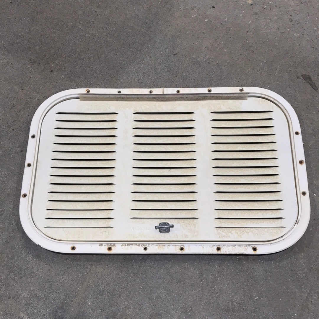 Used Retro NORCOLD 616009/ DOMETIC (P/N UNKNOWN for RM2214R) - Off White Vent Door with Silver Trim