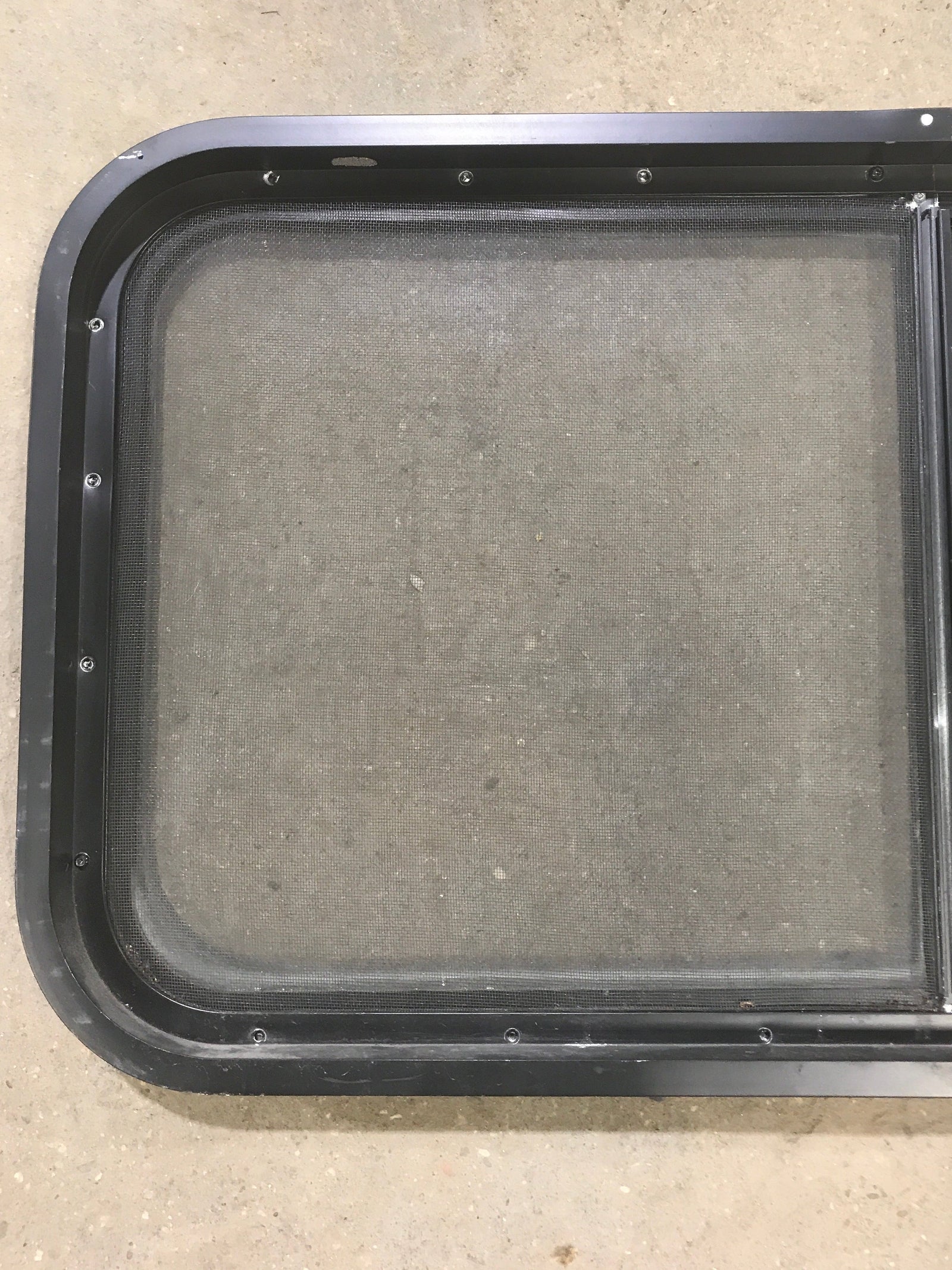 Used Slanted Black Radius Opening Window : 41 3/4