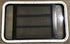 Used Black Radius Opening Window : 35 1/4" W x 21 1/4" H x 1 7/8" D