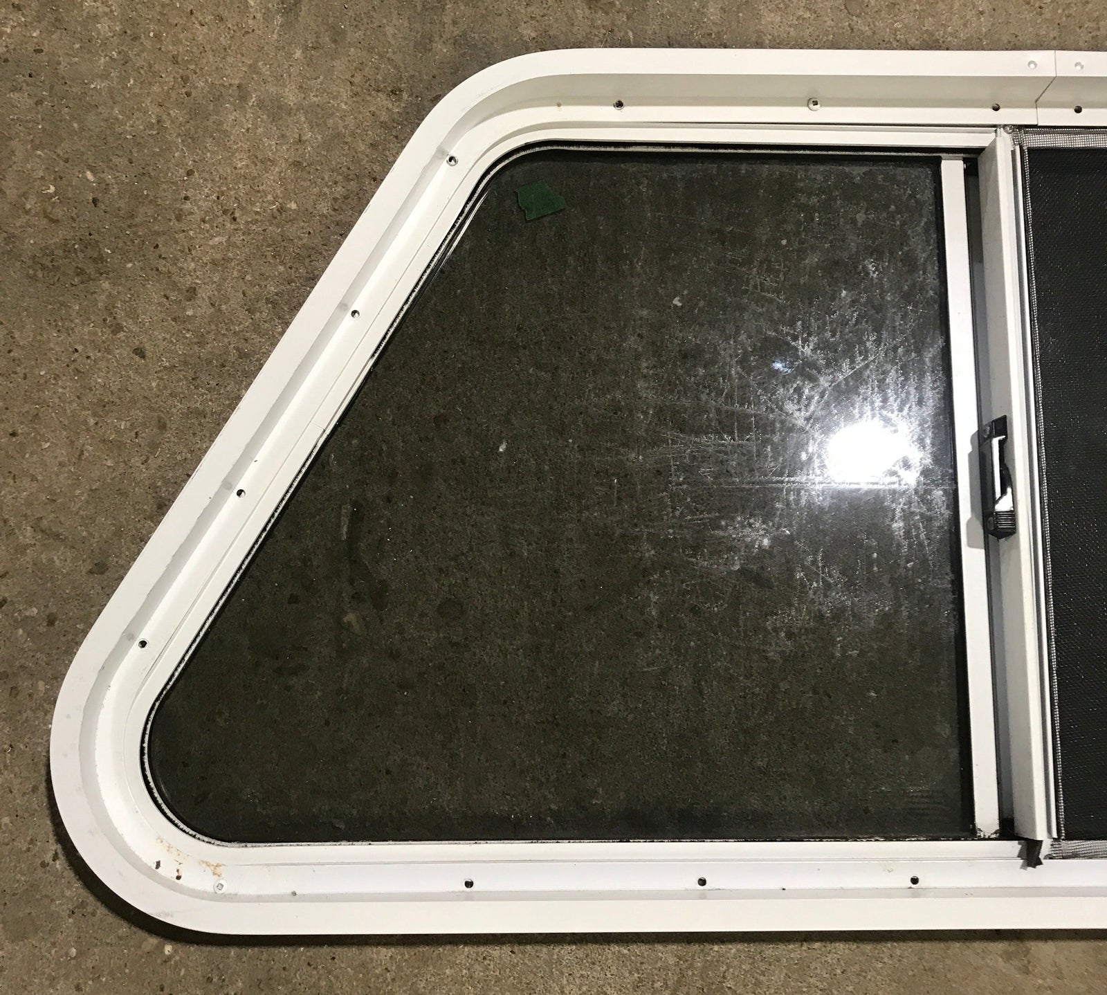 Used Slanted White Radius Opening Window : 37