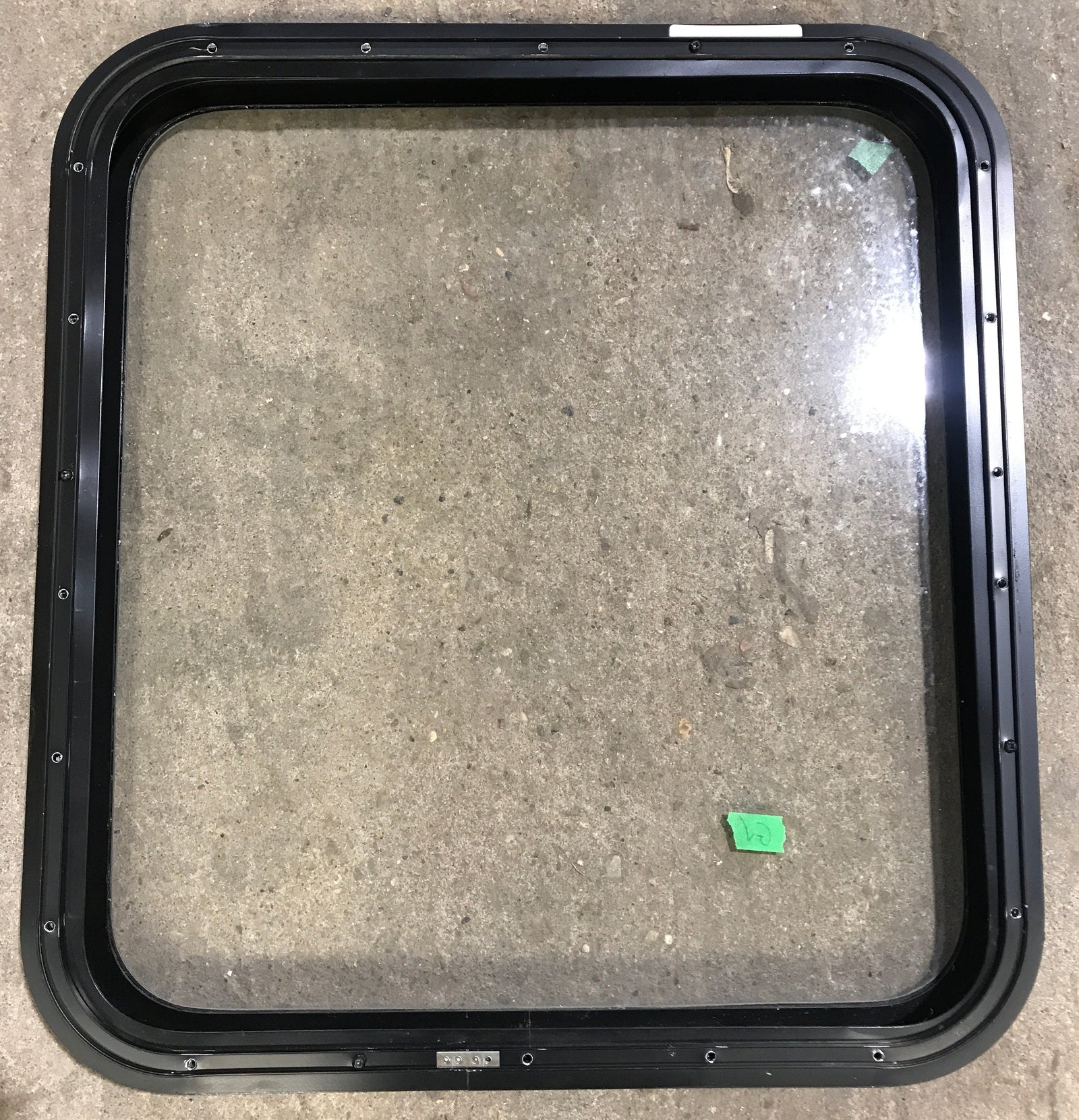 Used Black Radius Non Opening Window : 25 1/2