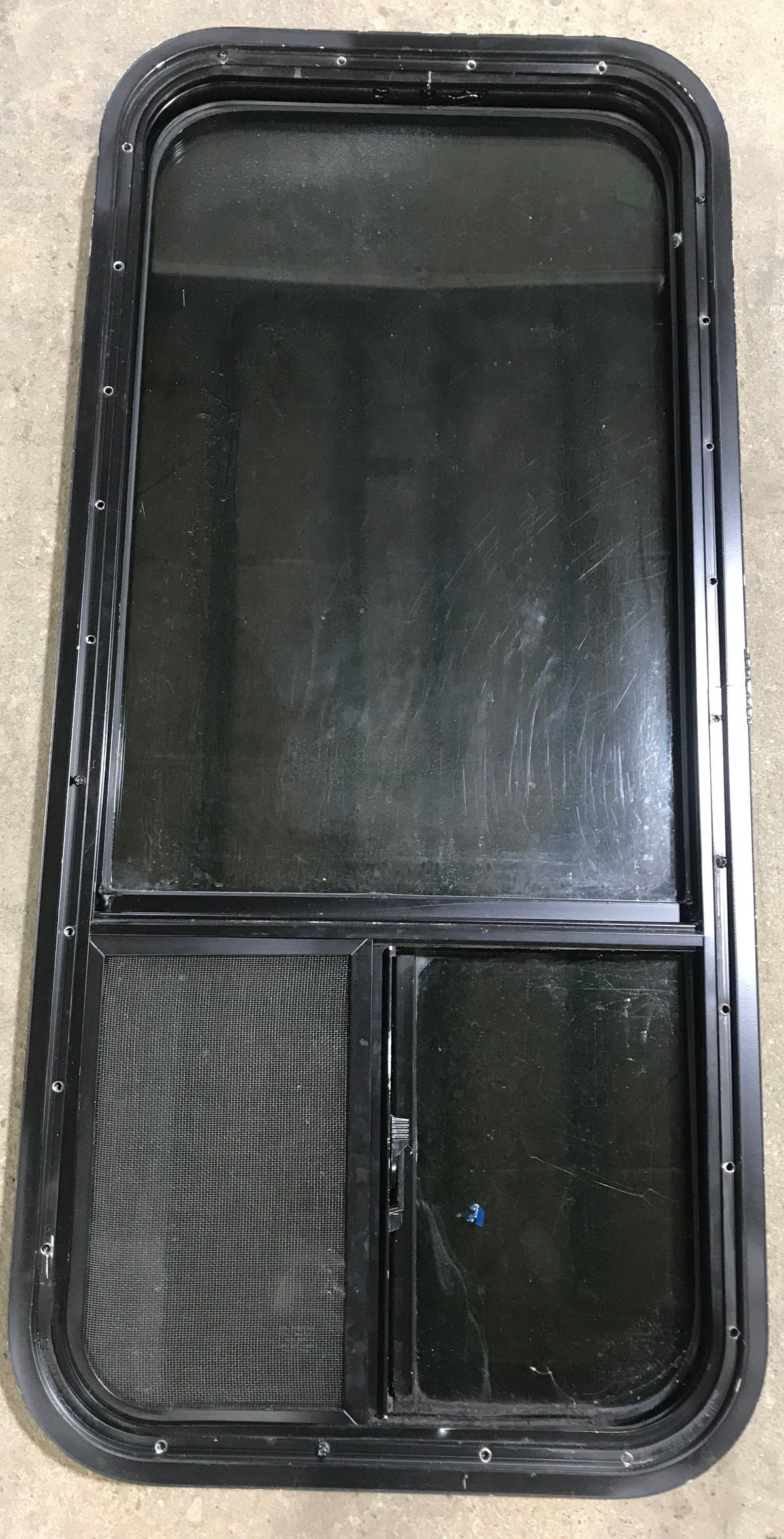 Used Black Radius Opening Window : 17 1/2