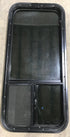 Used Black Radius Opening Window : 17 1/2" W x 39 1/2" H x 1 7/8" D