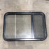 USED Black Radius Opening Window : 23" W x 33 3/4" H x 2" D - Young Farts RV Parts