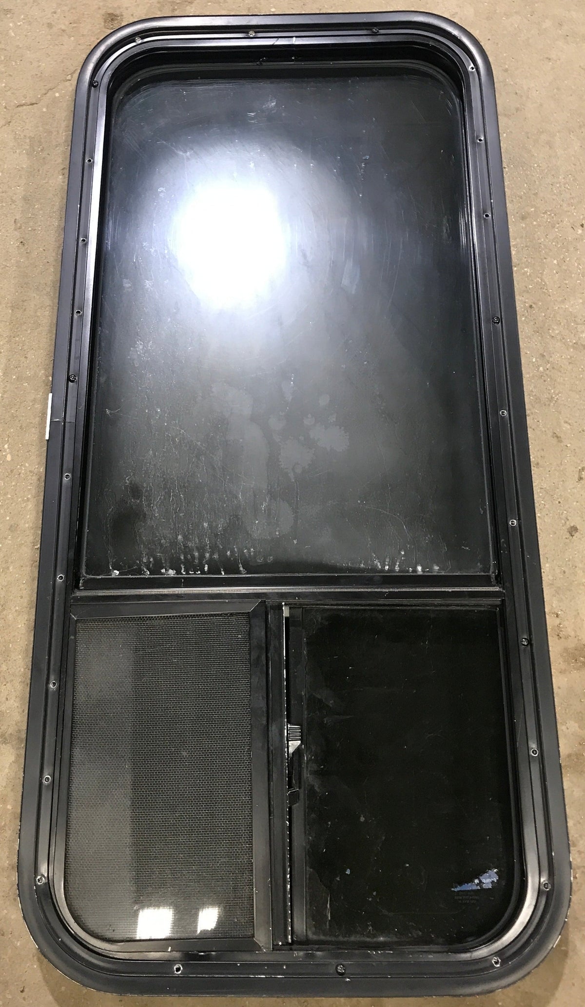 Used Black Radius Opening Window : 17 1/2