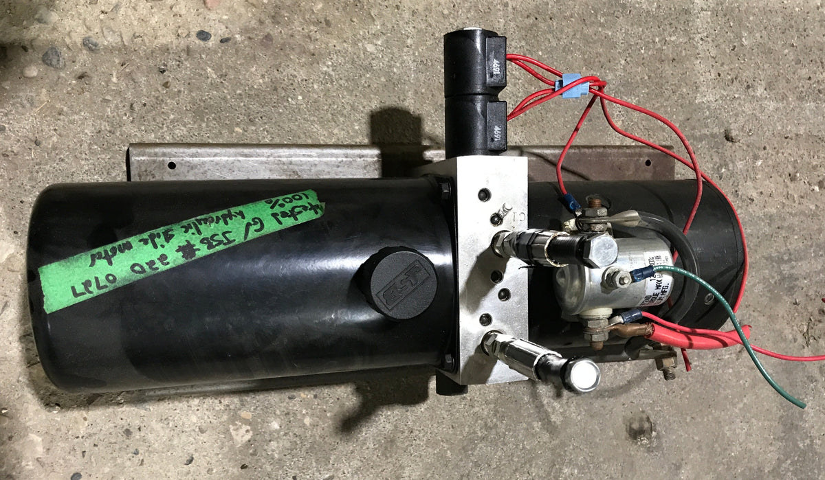 Used JS BARNES RV Slide Out Hydraulic Pump/Motor/Tank Assembly