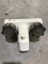 Used 4" Shower Faucet With Diverter, Bone, Smoked Knobs