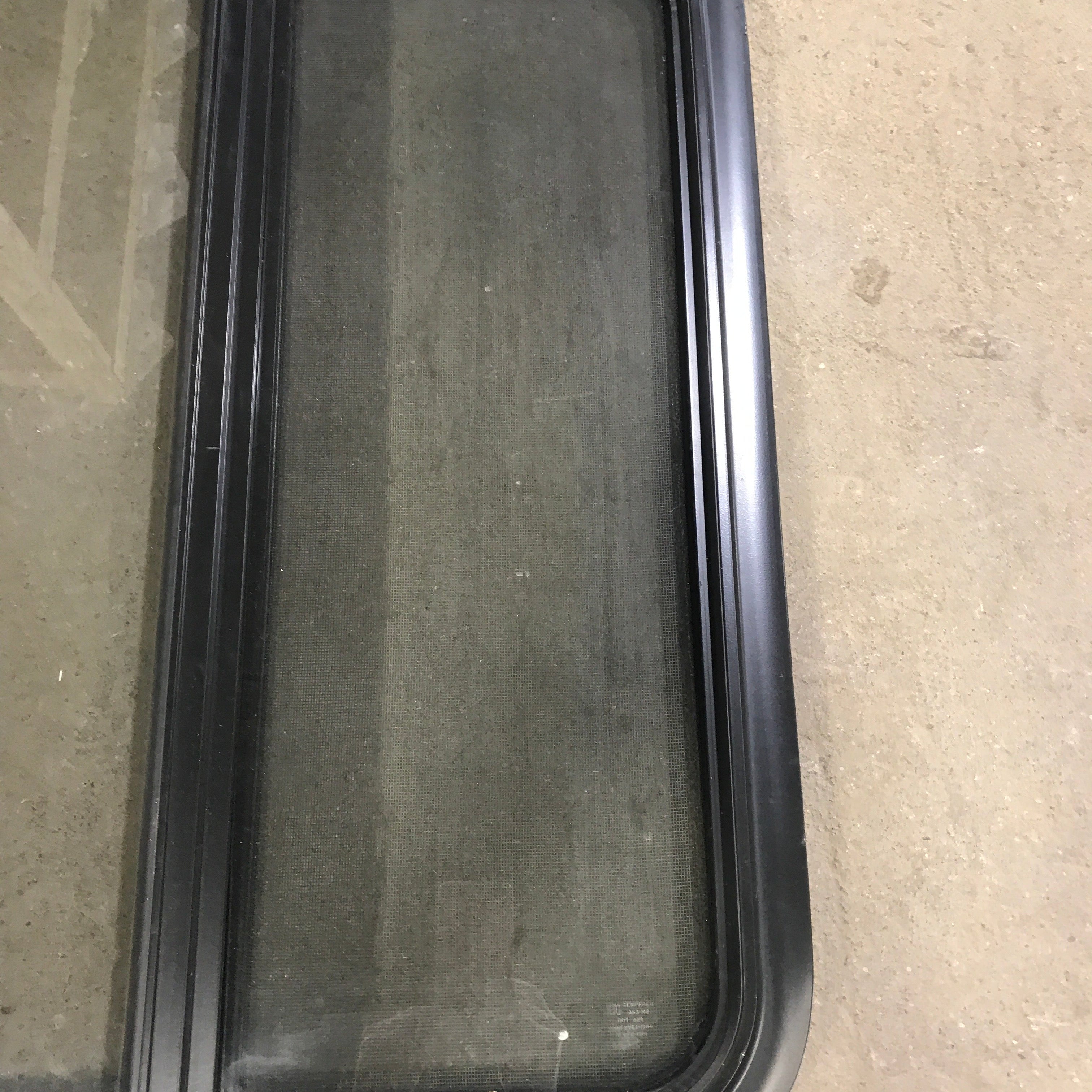Used Black Radius Opening Window : 24" X 30" X 1.25" - Young Farts RV Parts