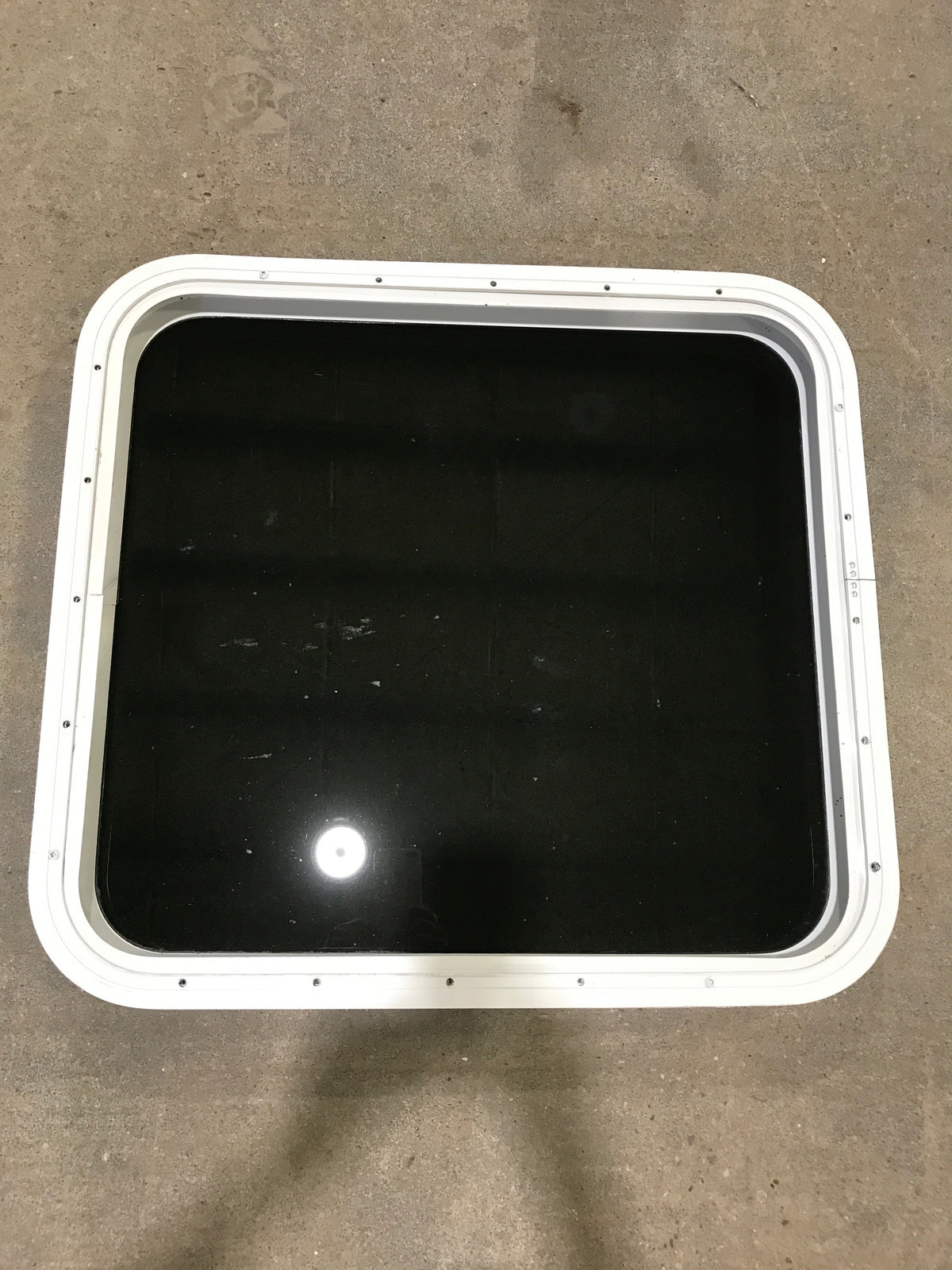 Used White Radius Non Opening Window : 25 1/2