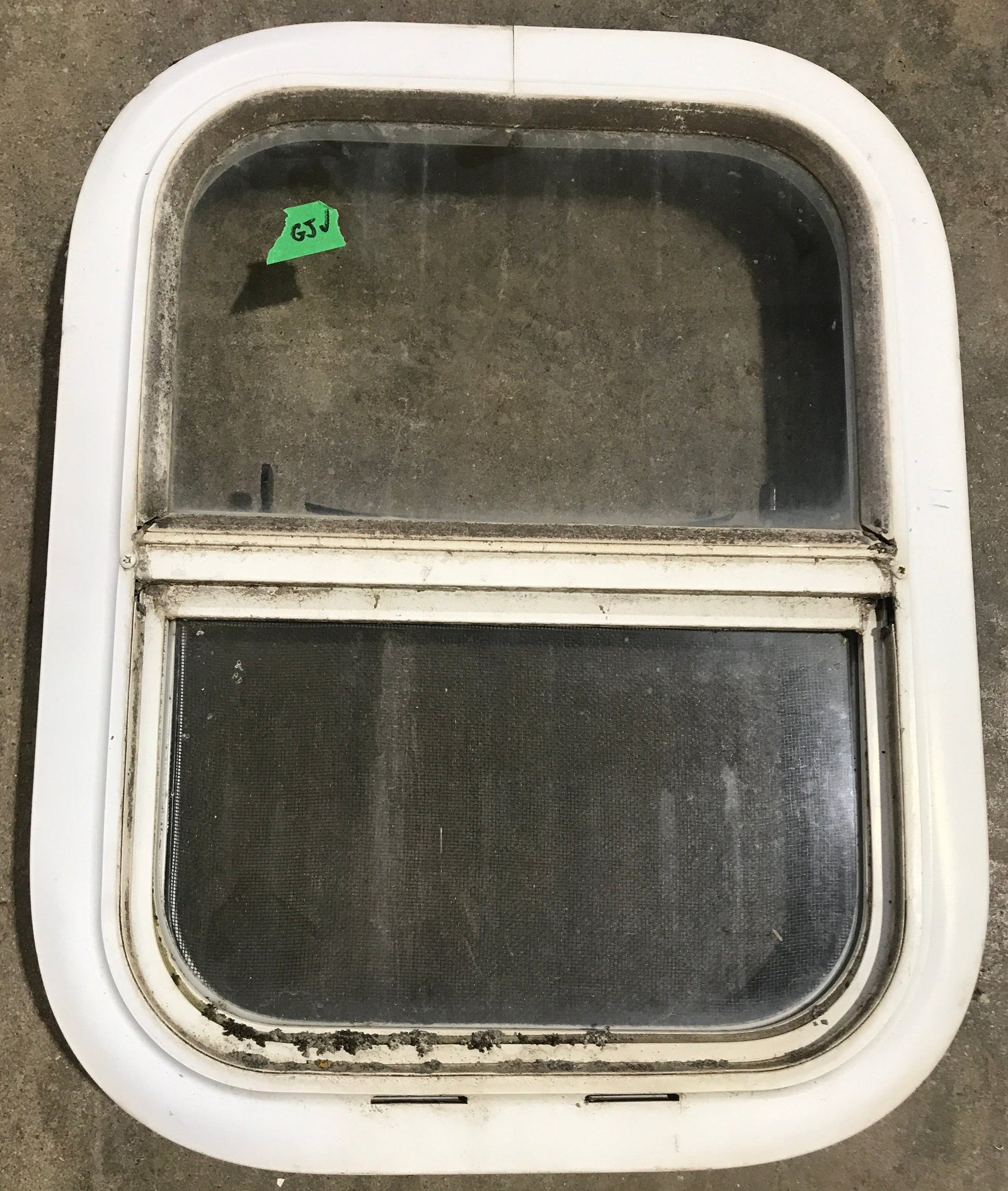 Used White Radius Opening Window : 13 1/2