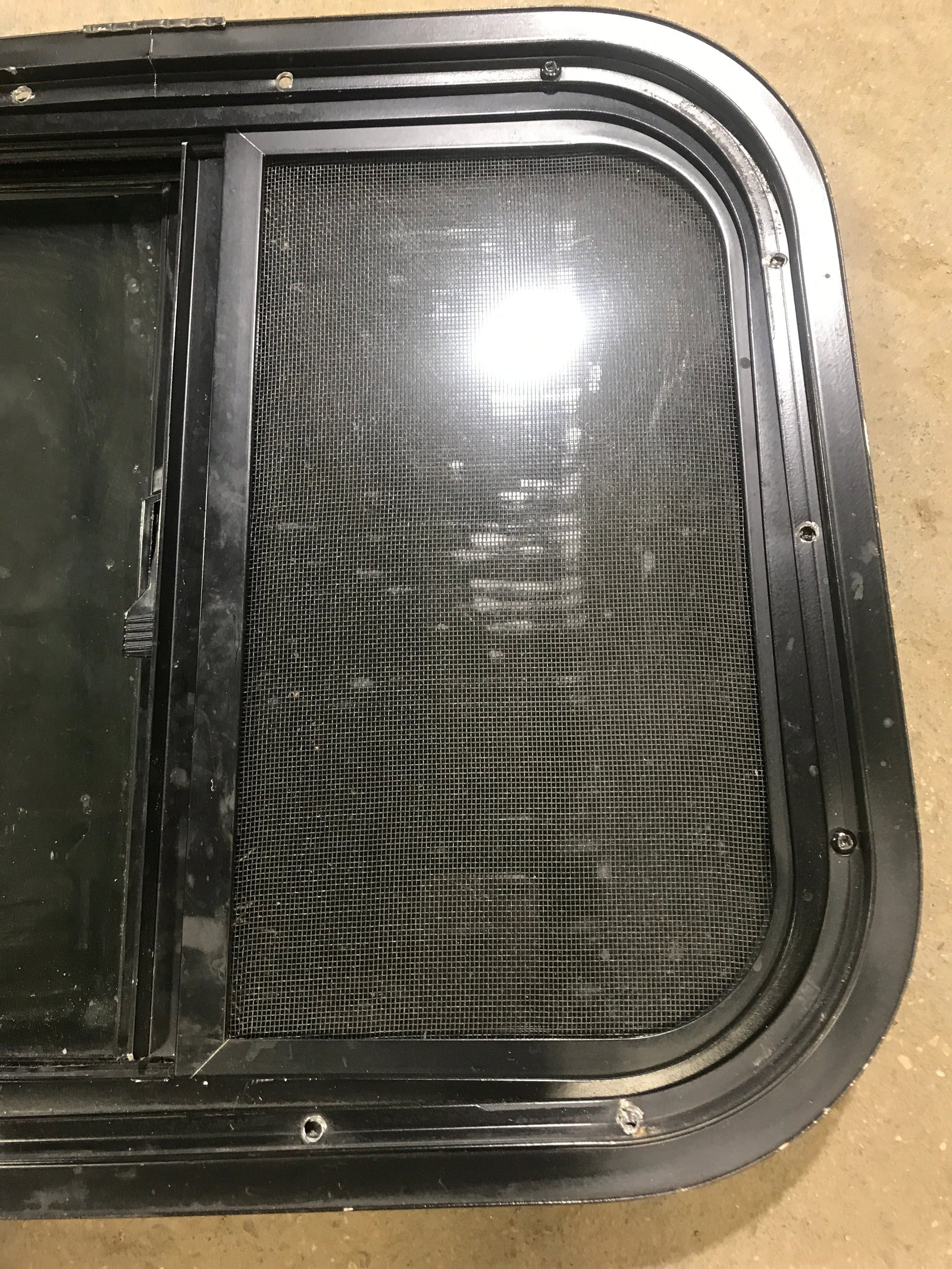 Used Black Radius Opening Window : 17 1/2