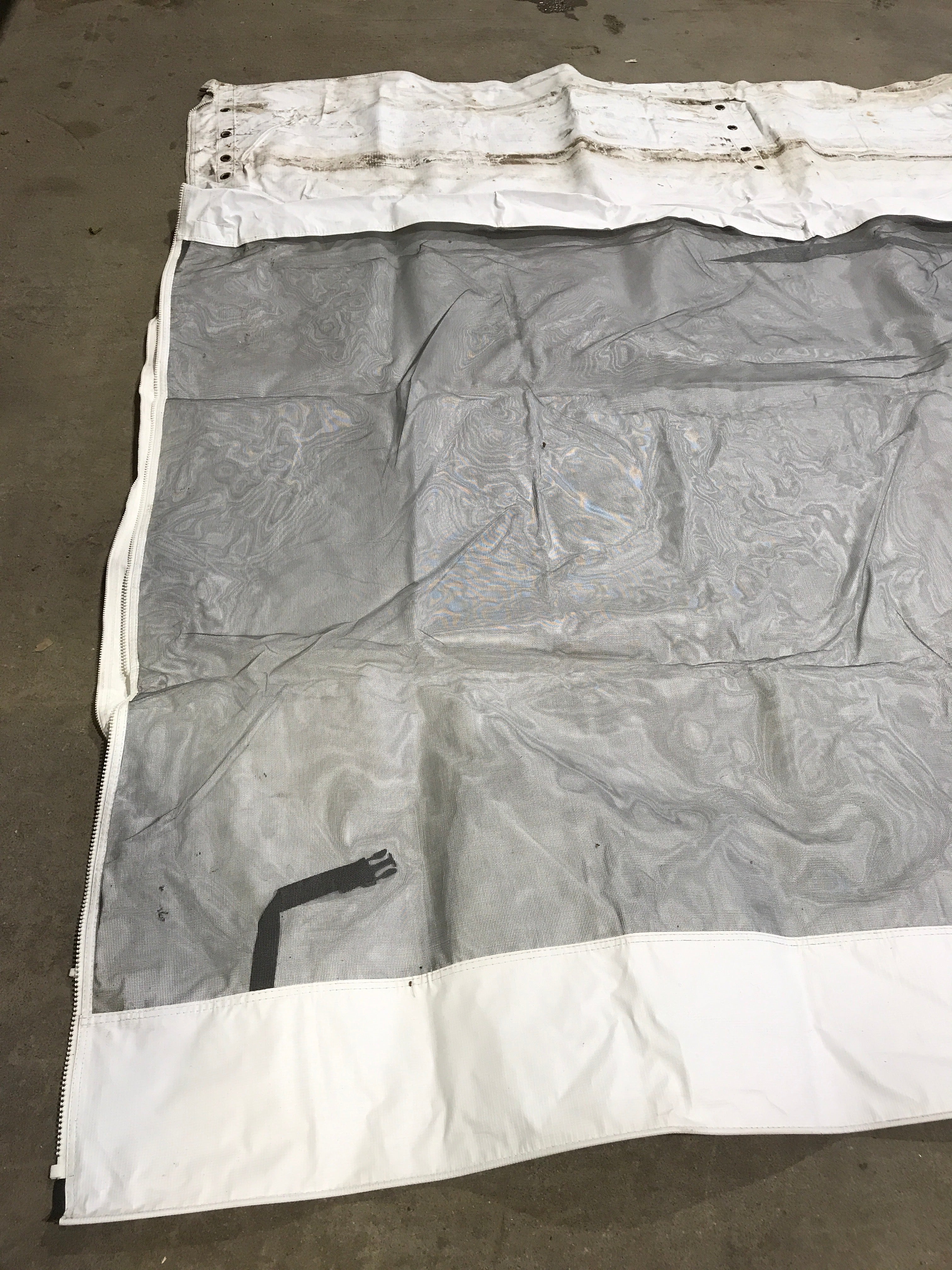Used Fabric Panel for RV Awning Screen Room - Front Panel