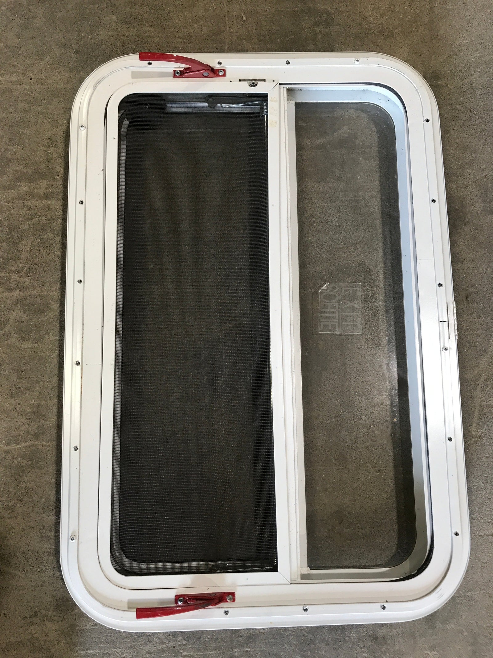 Used White Radius Emergency Opening Window : 29 1/4
