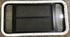 Used Black Radius Opening Window : 35" W x 17 1/4" H x 1 7/8" D