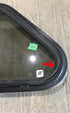 Used Slanted Black Radius Opening Window : 36 3/4" W x 13 1/2" H x 2" D