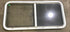 Used White Radius Opening Window : 47 1/2" W x 21 1/2" H x 1 7/8" D