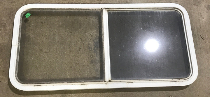 Used White Radius Opening Window : 47 1/2" W x 21 1/2" H x 1 7/8" D