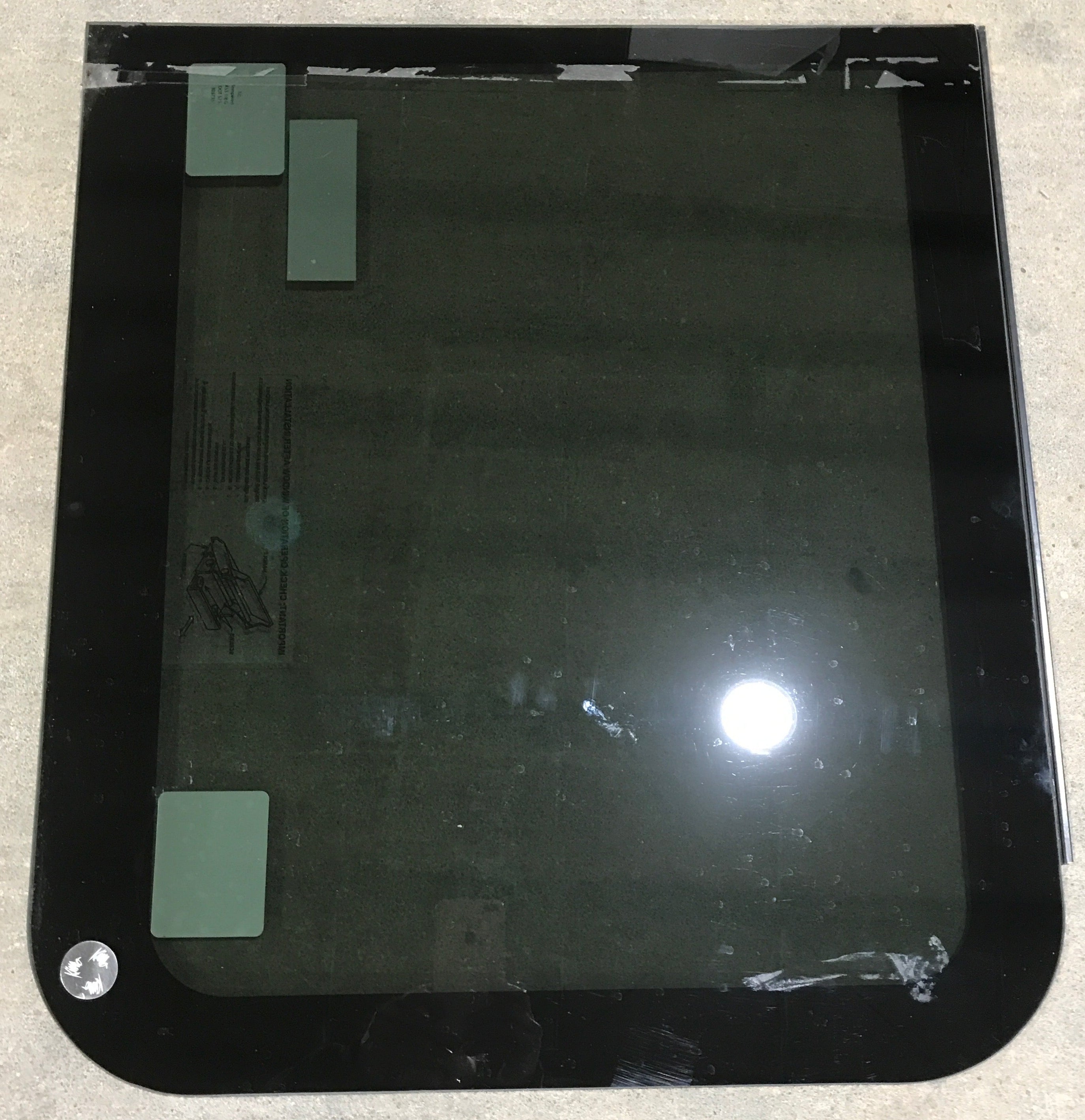 Used Frameless Window Glass Pane Replacement: 26 1/2" W X 23 1/2" H