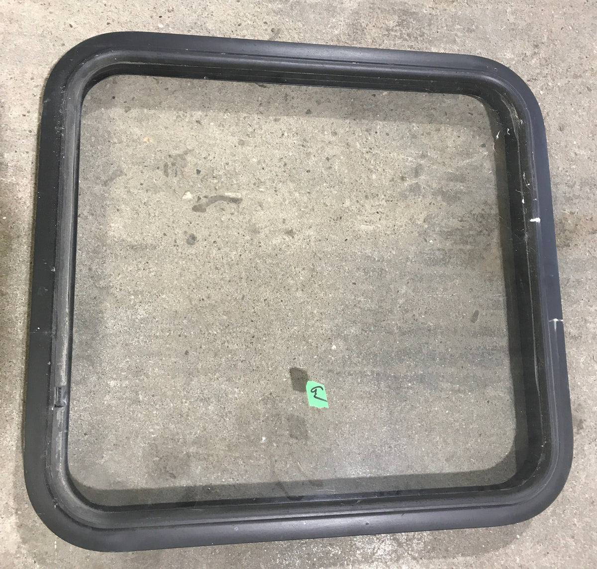 Used Black Radius Non-Opening Window : 25 1/2