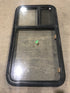 Used Black Radius Emergency Opening Window : 41 1/2" W X 21 1/2" H X 2" D - Young Farts RV Parts