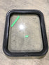 Used Black Radius Non Opening Window : 21 1/2" W X 17 1/2" H X 2" D