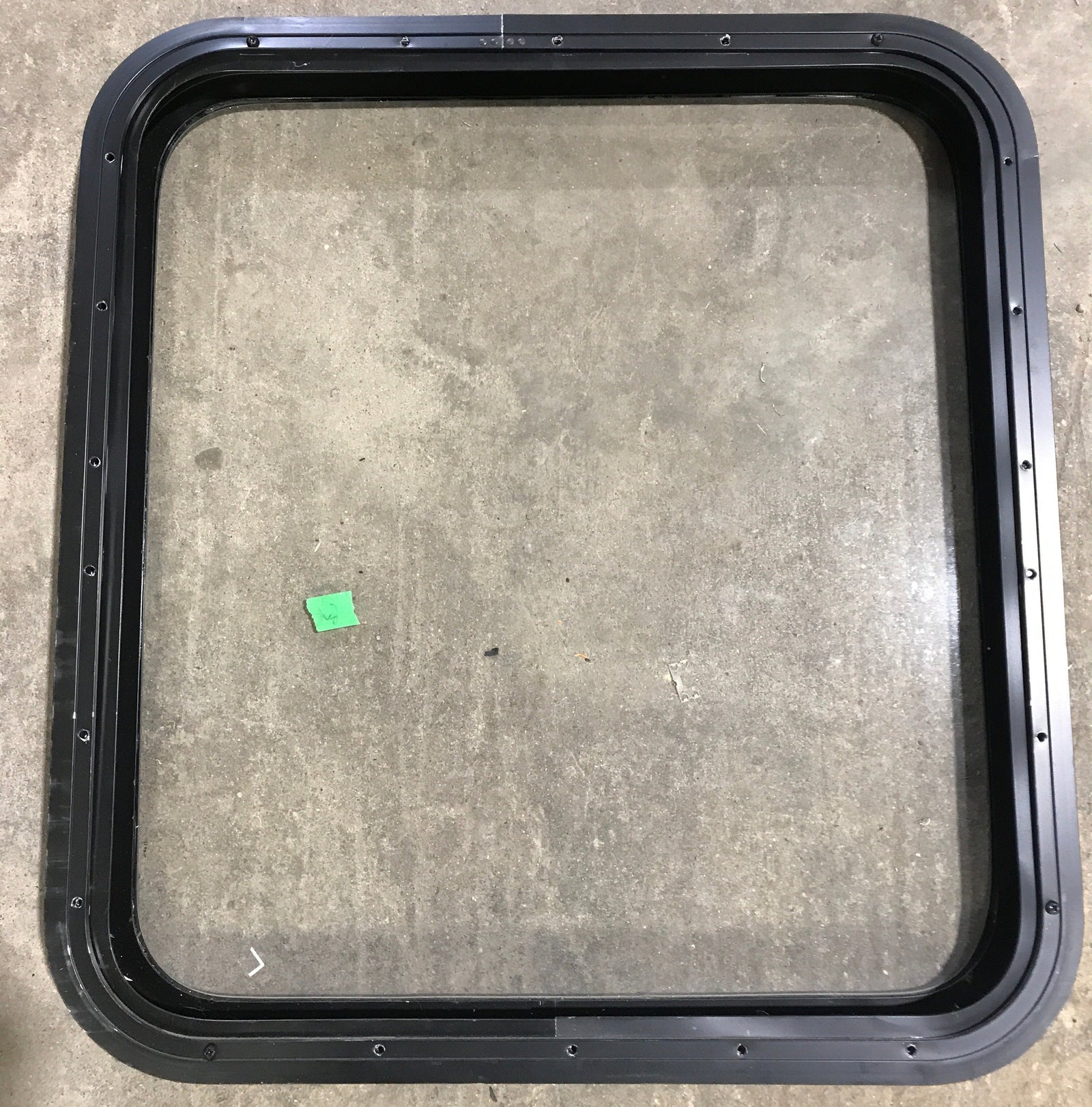 Used Black Radius Non Opening Window : 25 1/2