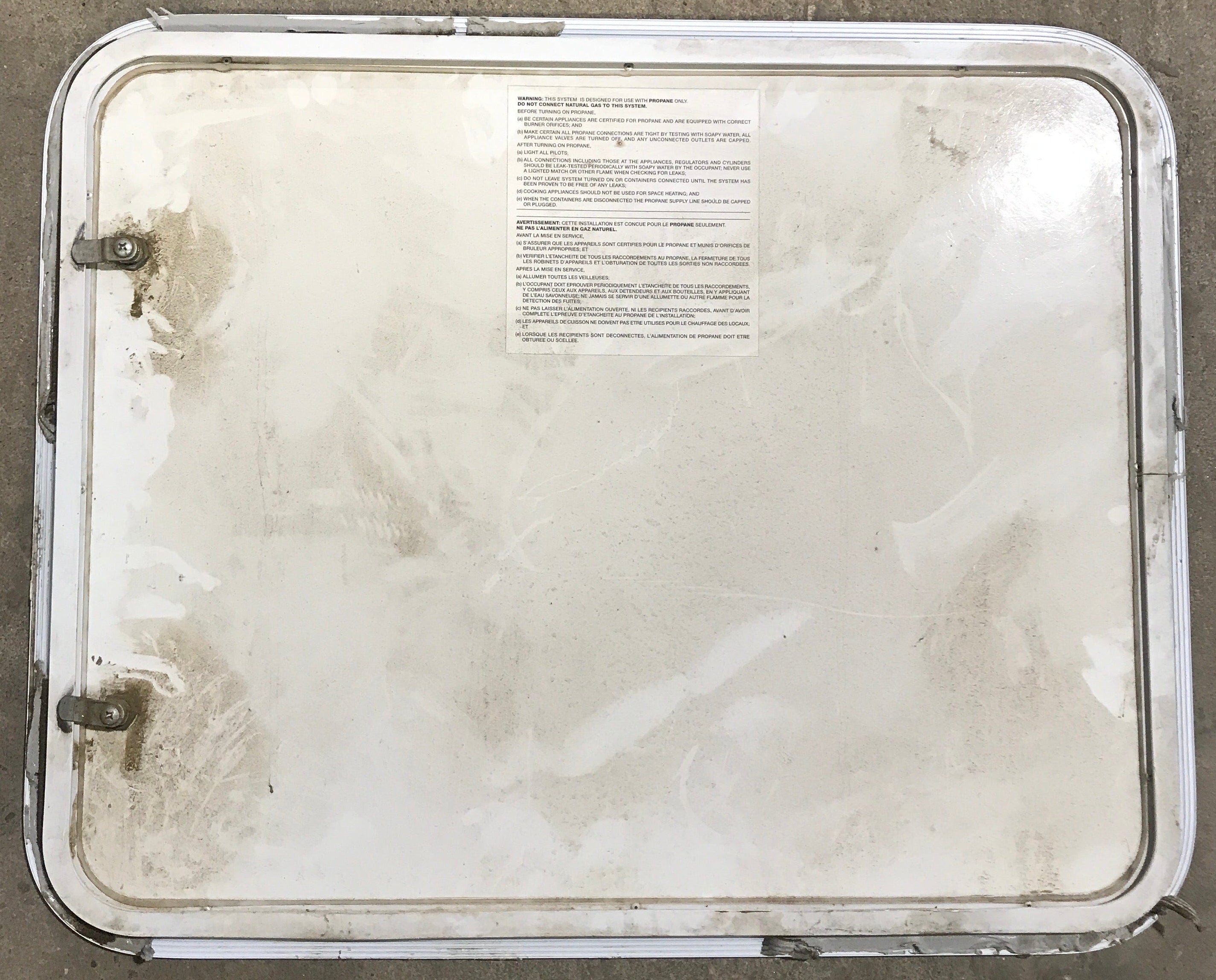 Used Radius Cornered Propane Cargo Door 29 1/2" x 23 7/8" x 3/4" D