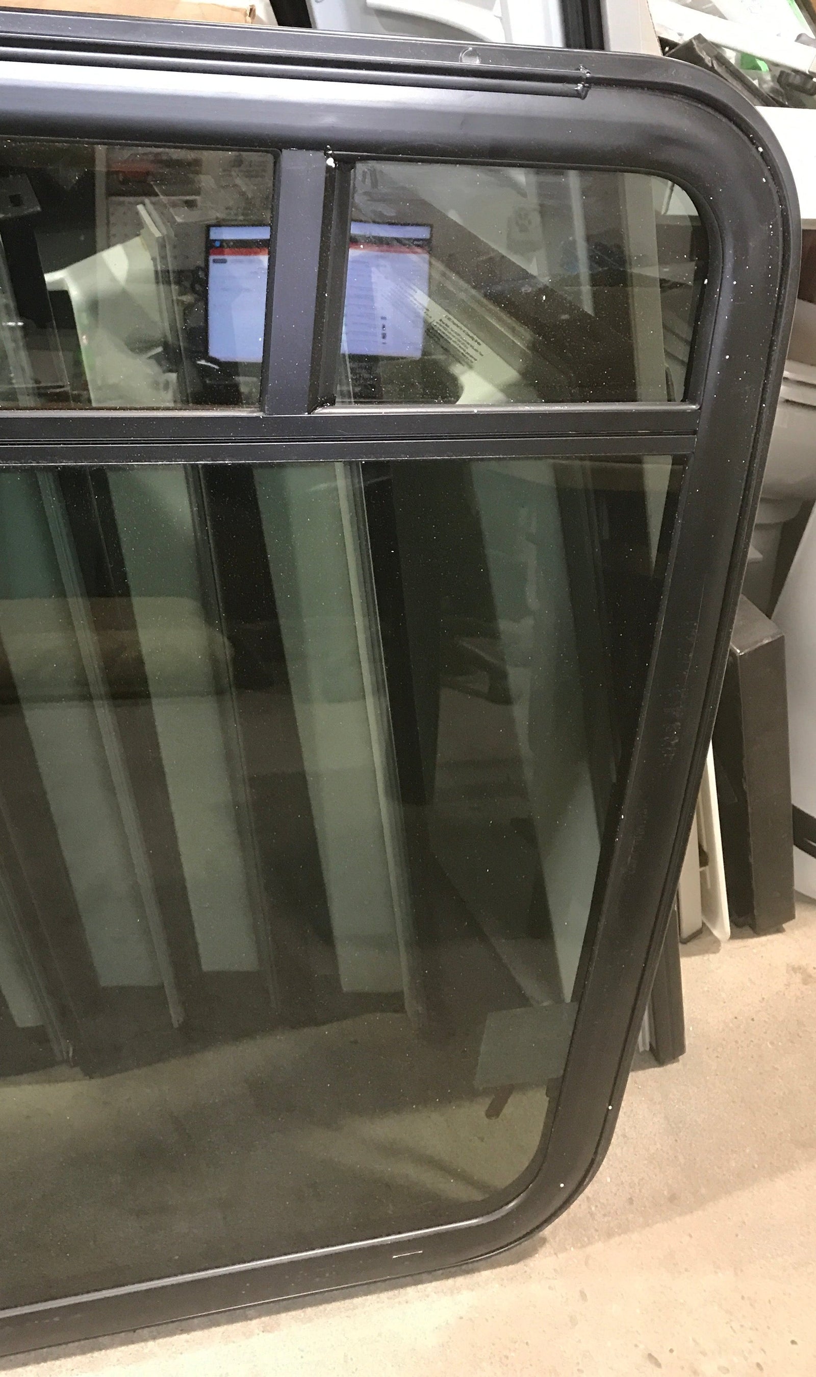 Used Black Radius Emergency Opening Window : 35 3/4