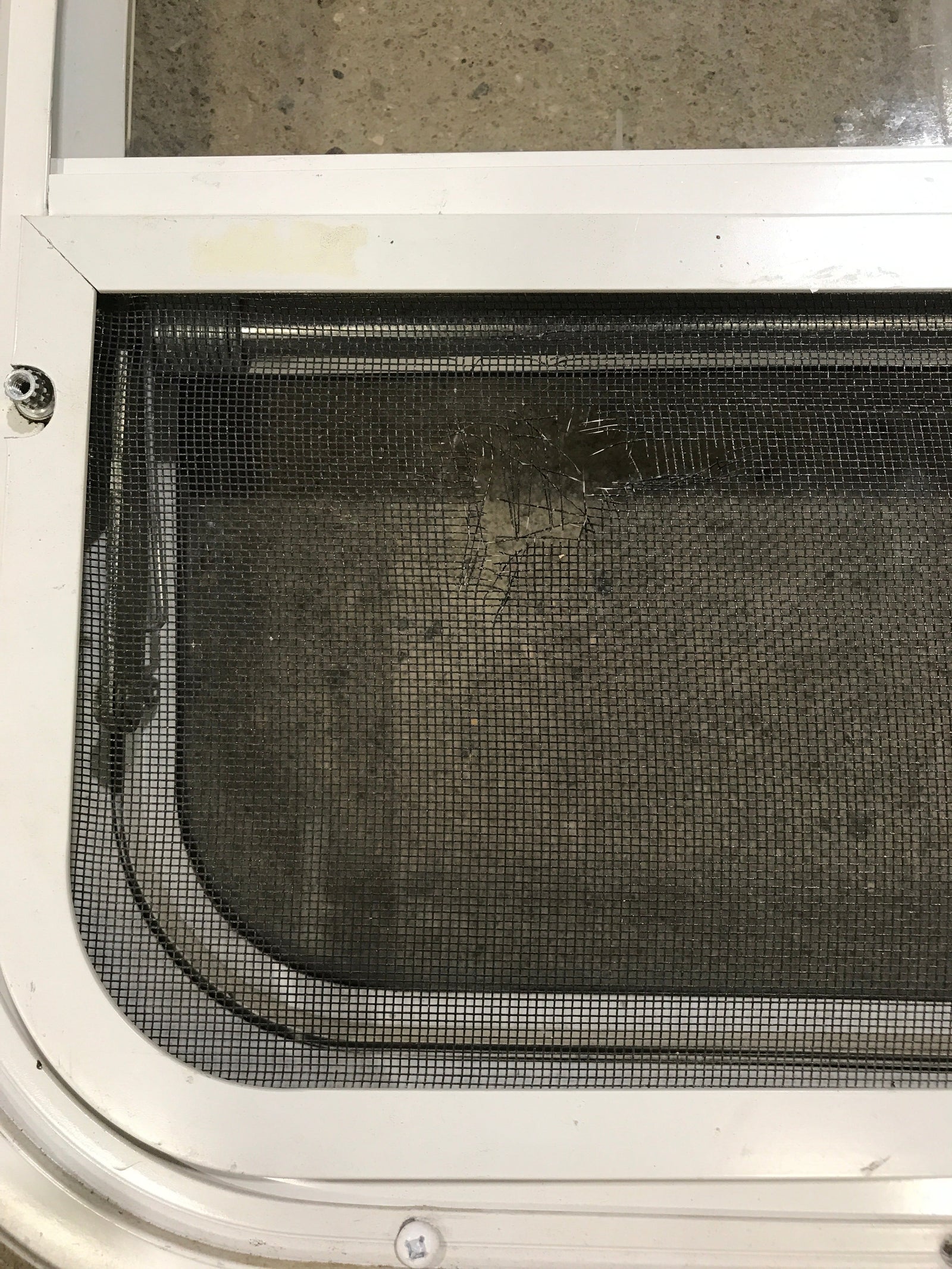 Used White Radius Opening Window : 23 1/4