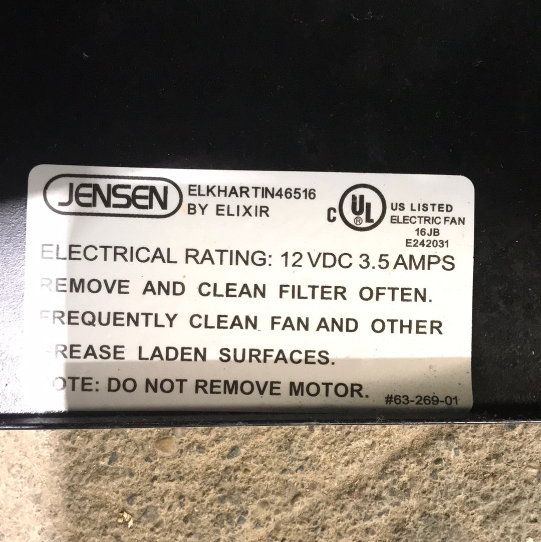 Used Jensen RV Range Hood Fan 63-269-01