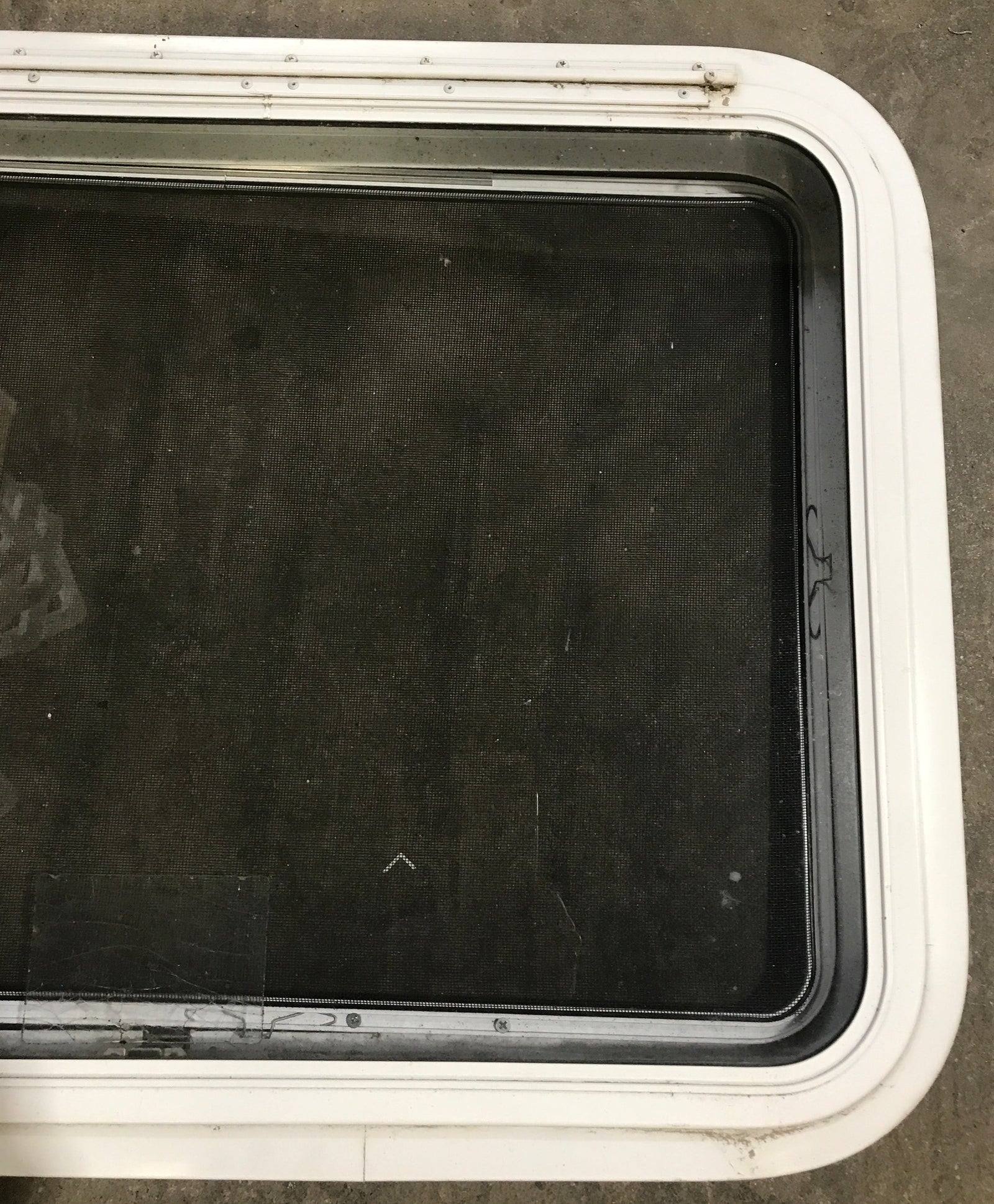 Used White Radius Emergency Opening Window : 29 1/2