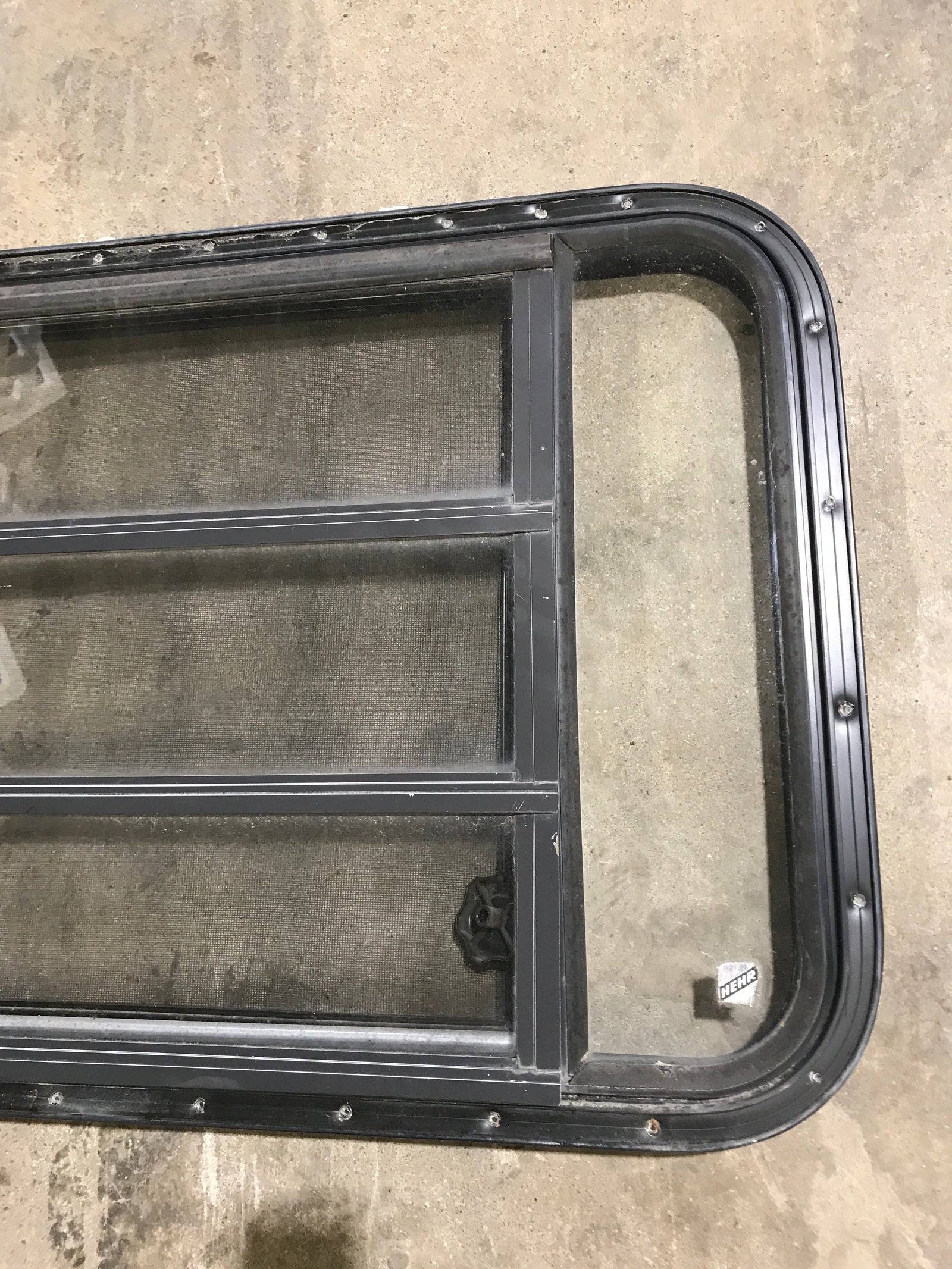 Used Black Radius Opening Window : 42 1/2