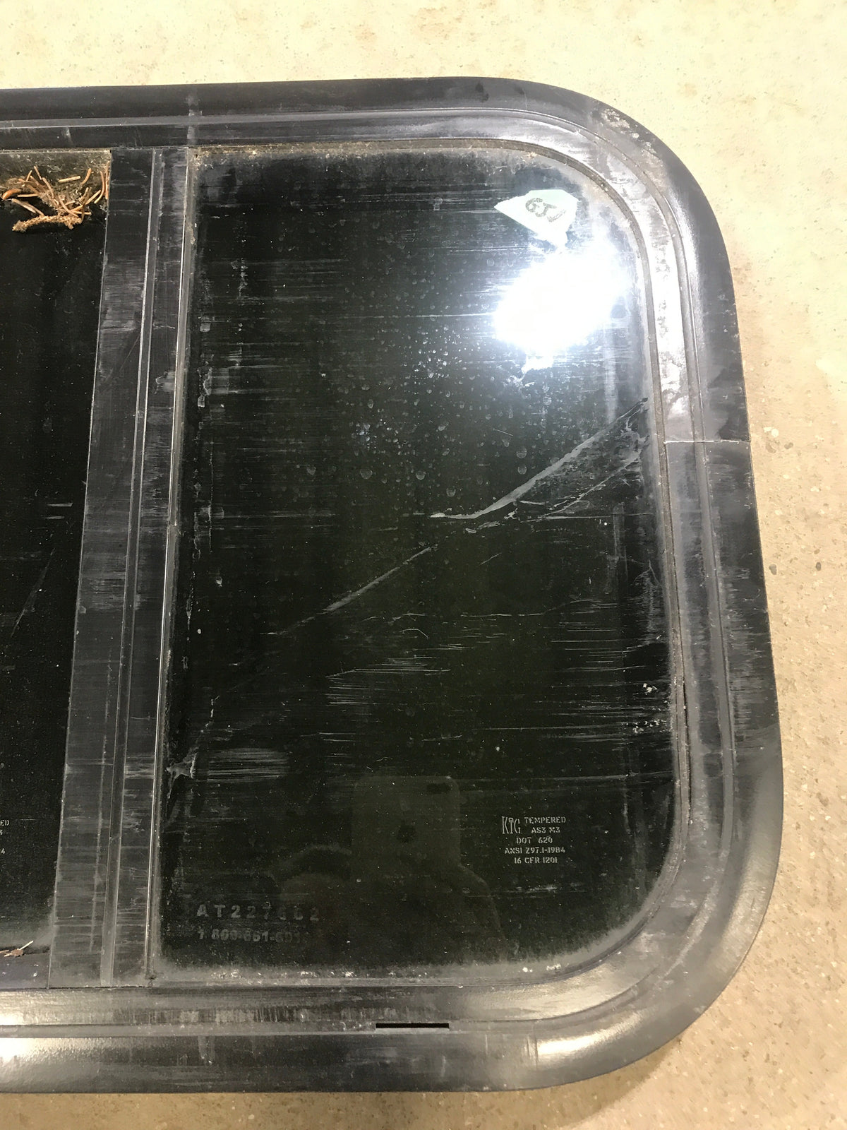 Used Black Radius Opening Window : 17 1/2