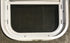 Used White Radius Opening Window : 13 1/2" W x 17 1/2" H x 1 7/8" D